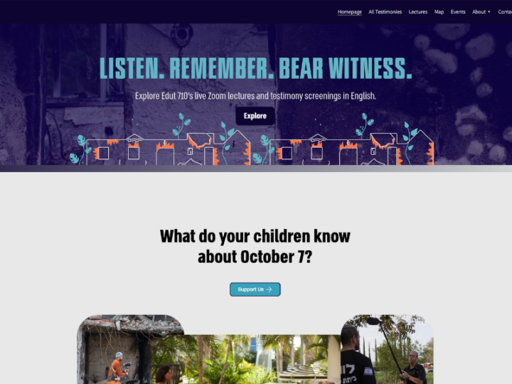 Archive of the Present: The Hebrew University and Edut 710 to Unveil World’s Largest October 7 Testimony Archive with New AI-Powered Search Tools